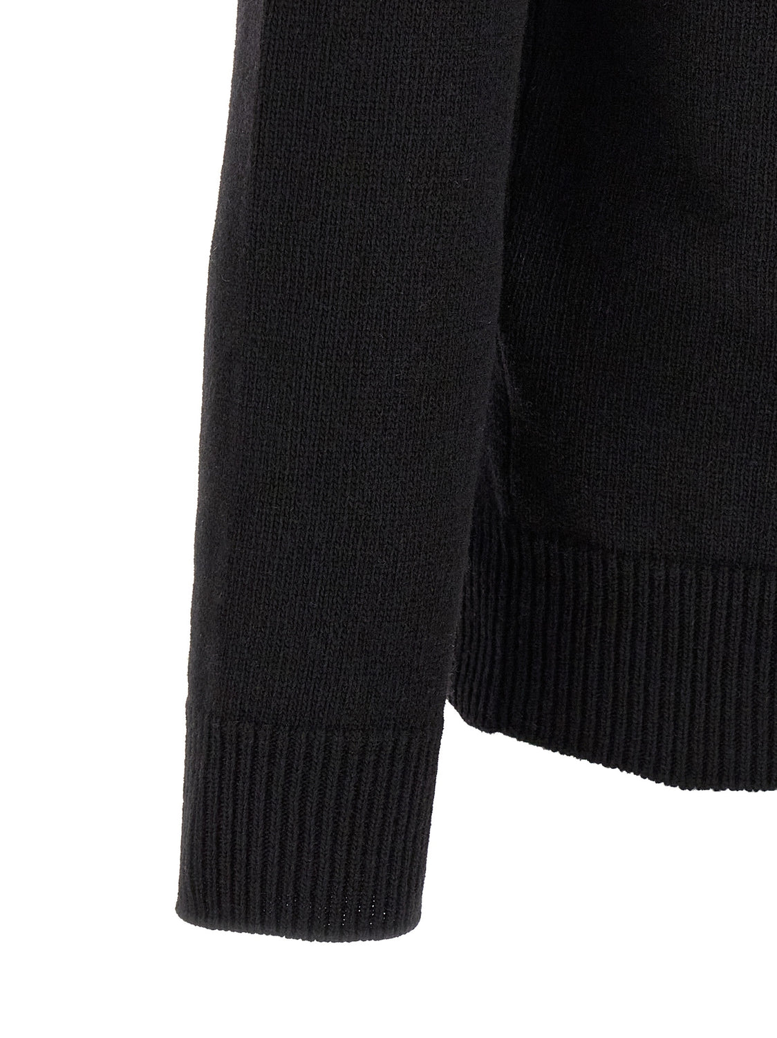 Black Virgin Wool Cardigan