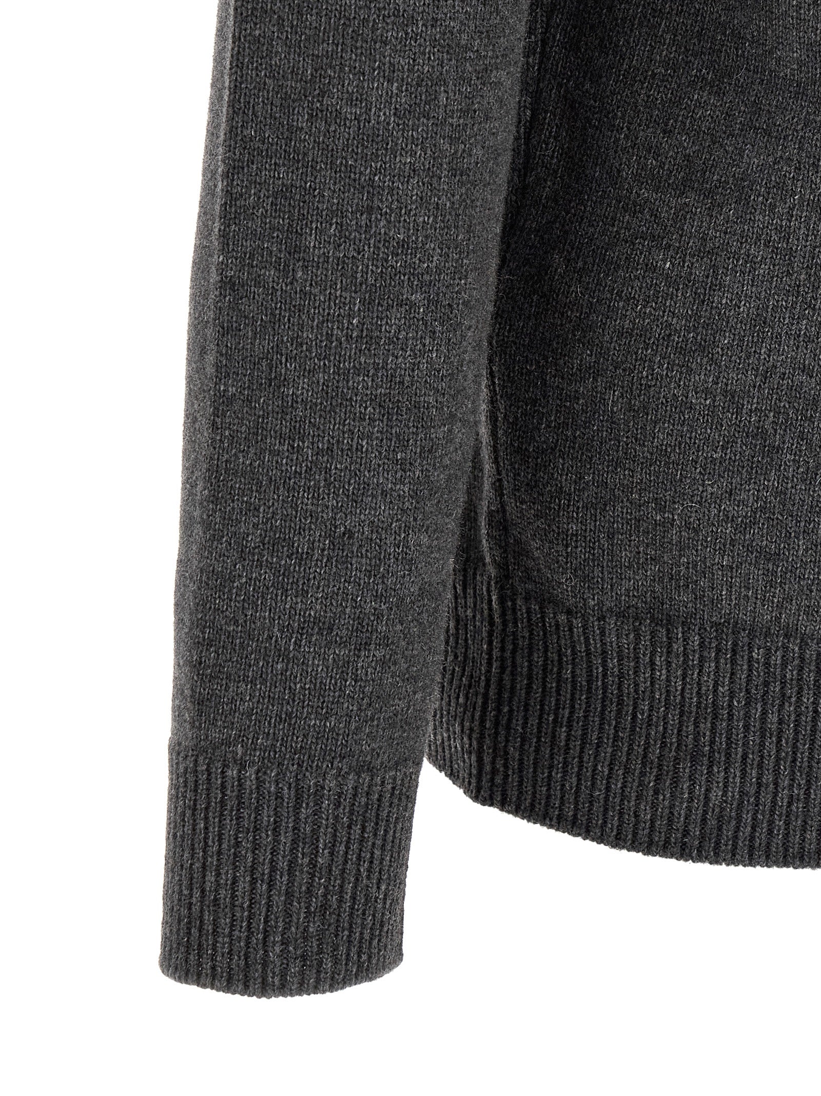 Gray Virgin Wool Cardigan