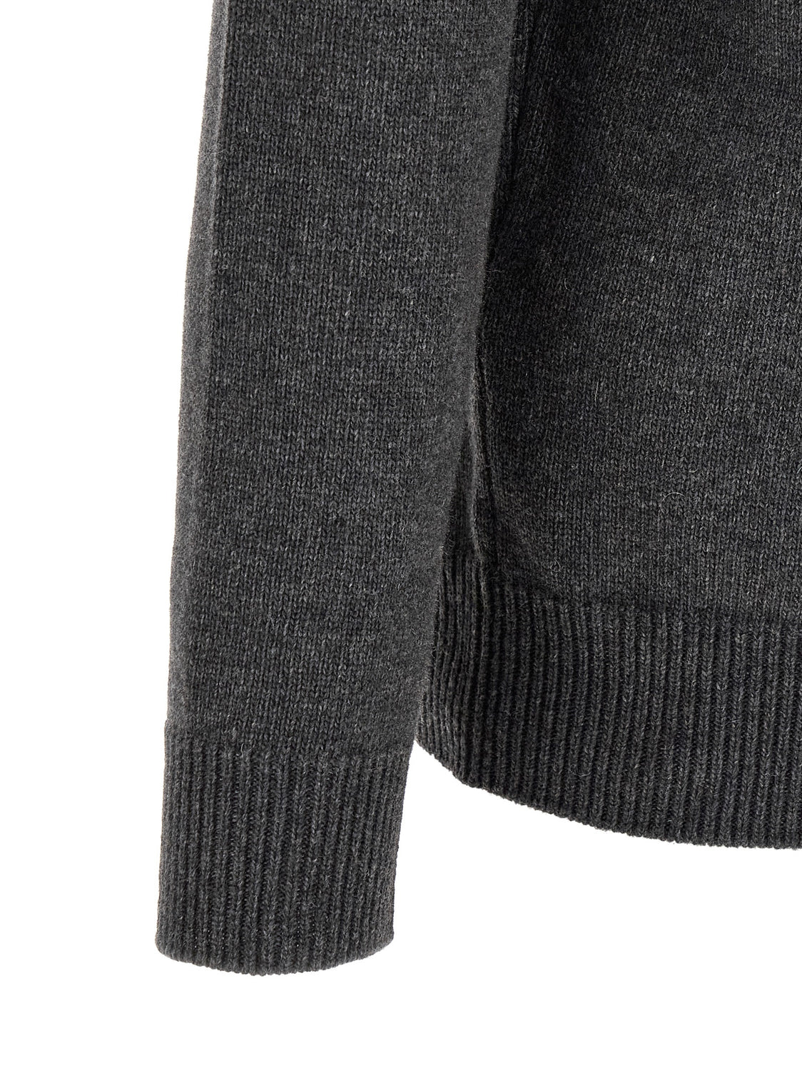 Gray Virgin Wool Cardigan