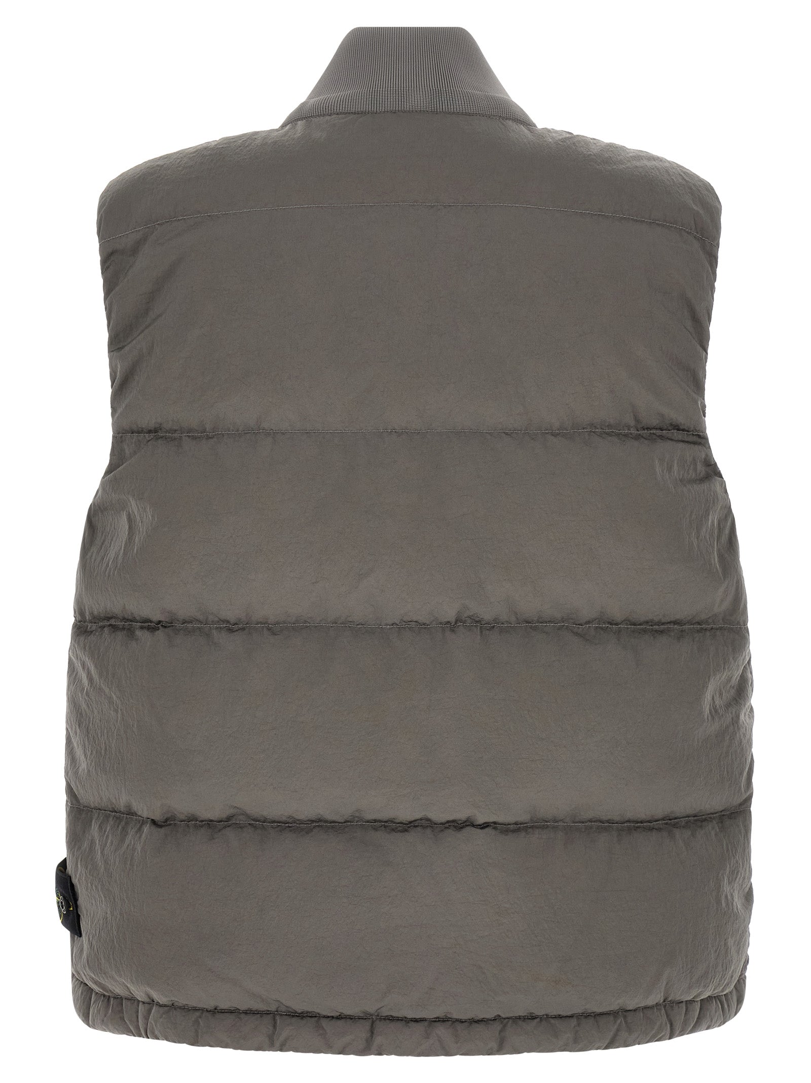 Gray Polyamide Sleeveless Jacket