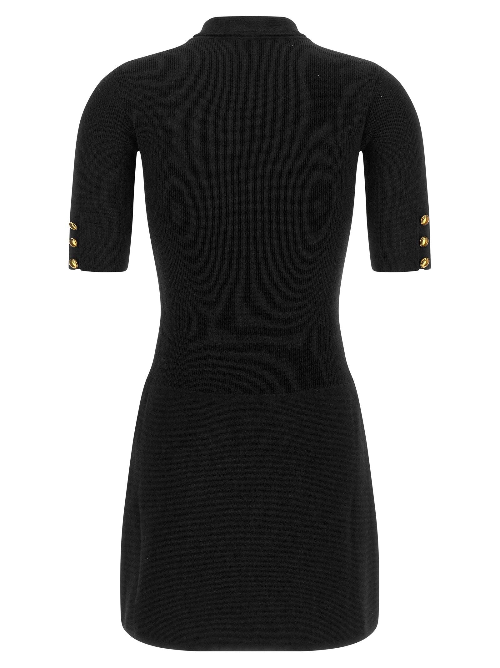 Black Viscose Short Dress