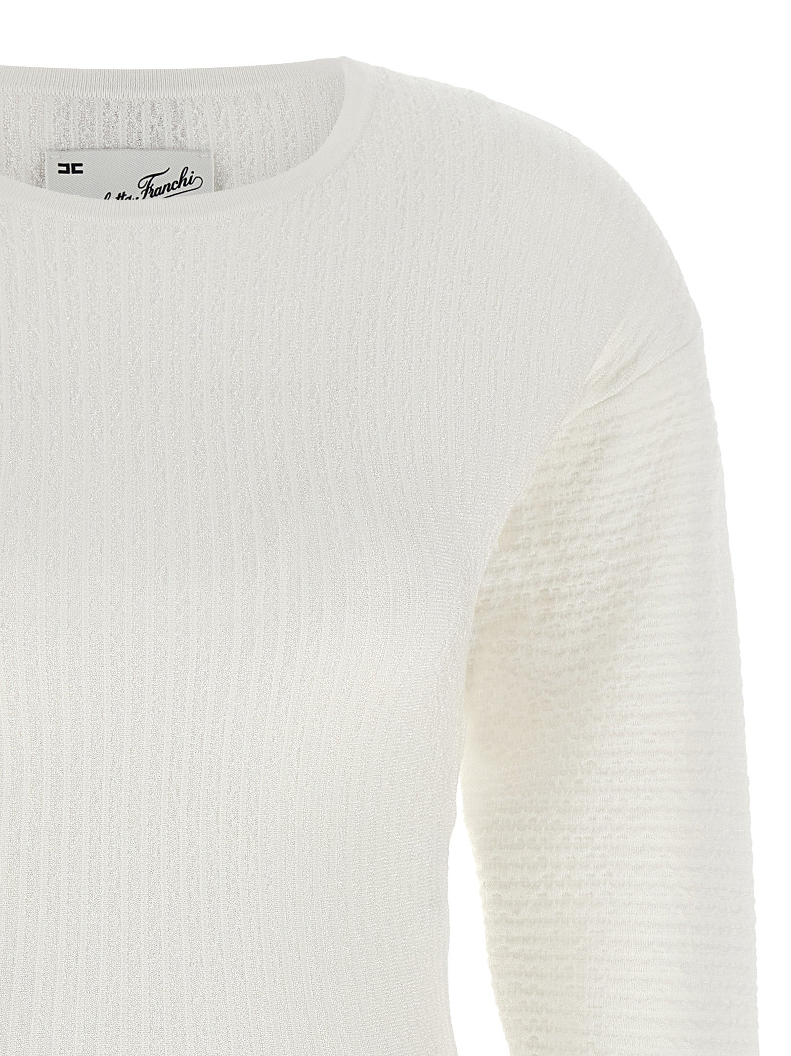 White Viscose Short Dress