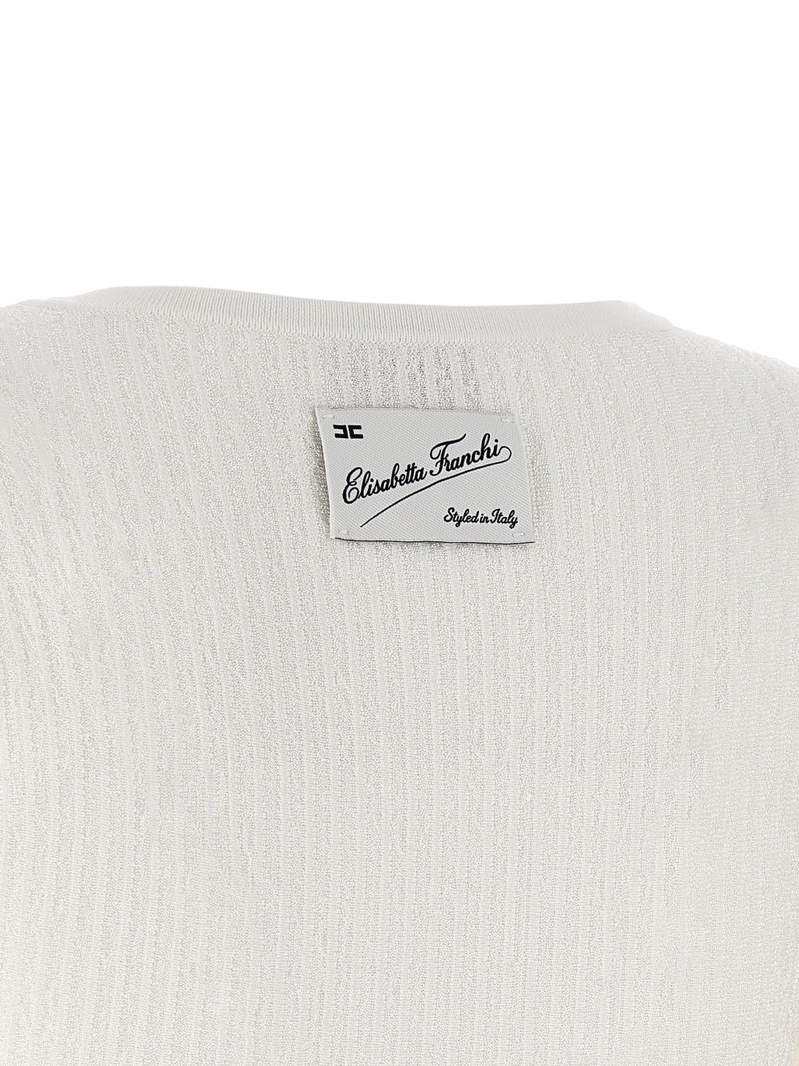 White Viscose Short Dress