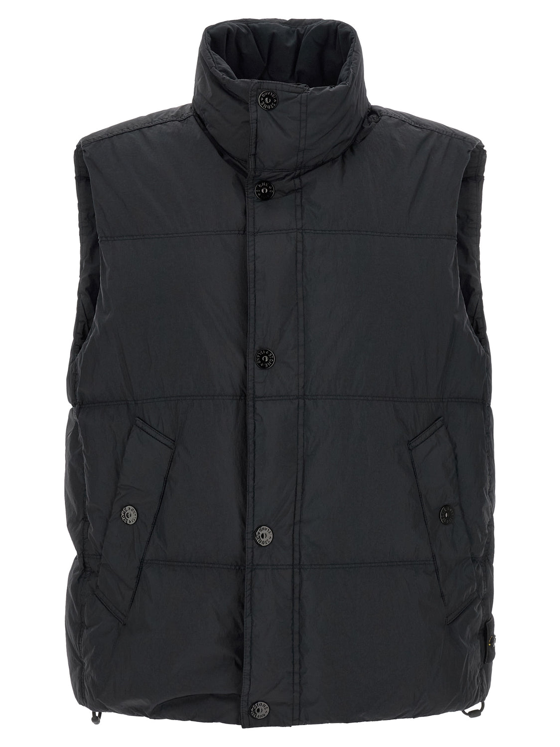 Blue Polyamide Sleeveless Jacket