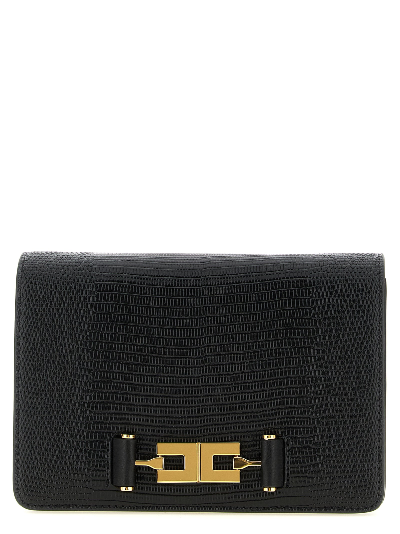 Black Polyester Clutch Bag