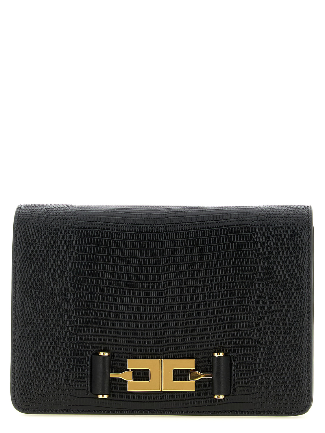 Black Polyester Clutch Bag