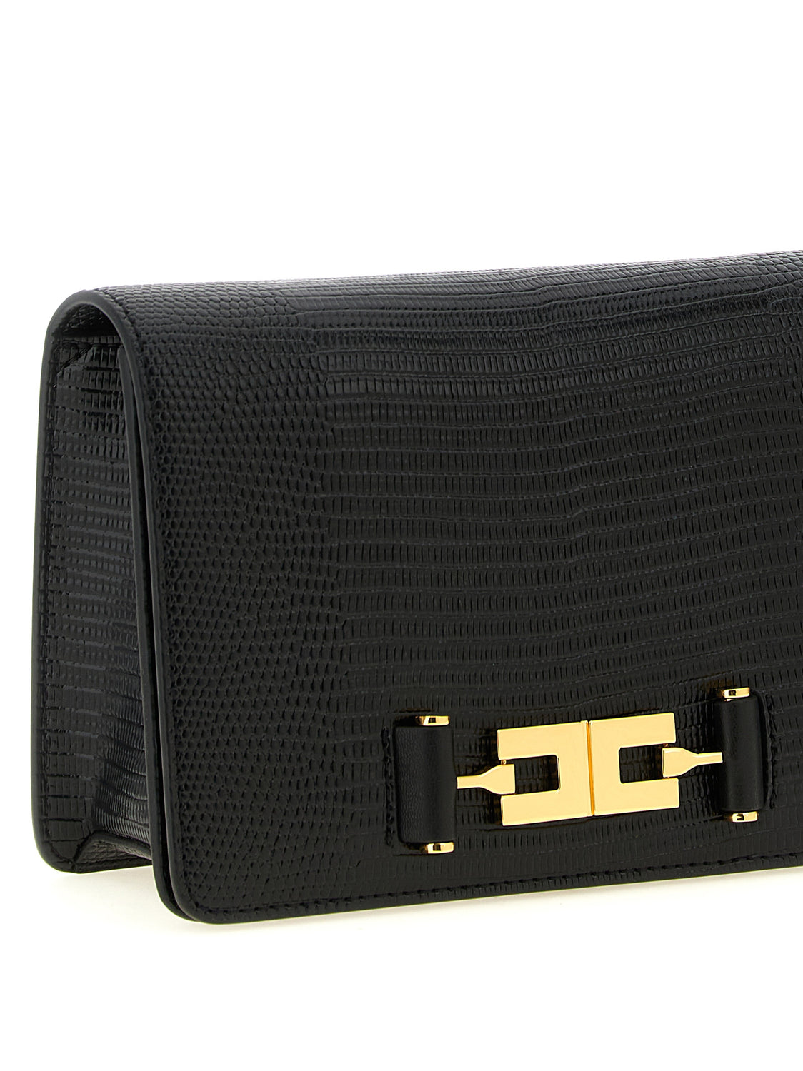 Black Polyester Clutch Bag