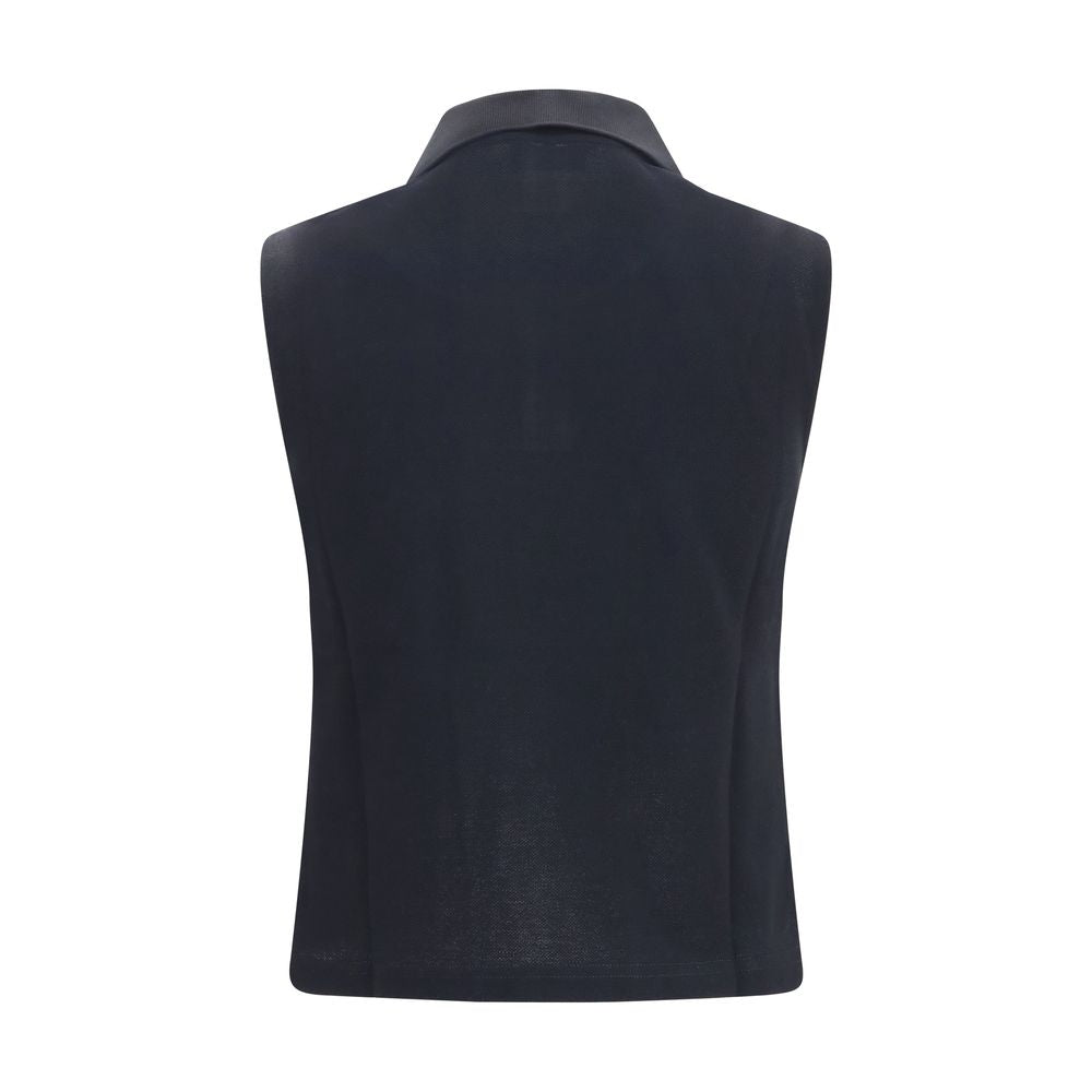 Black Recycled Cotton Polo Shirt