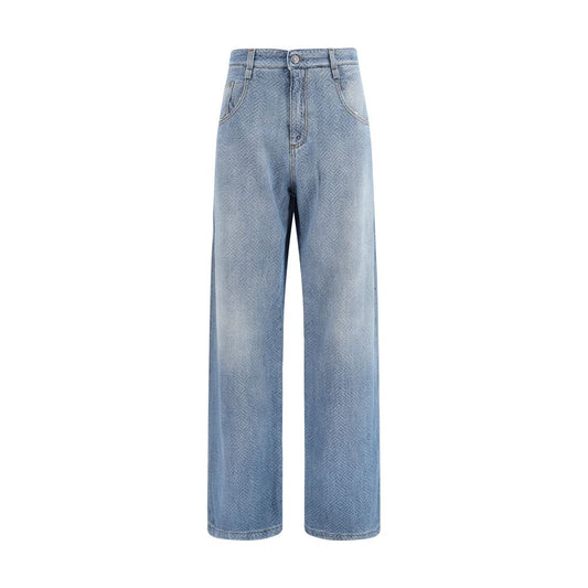Blue Cotton Relaxed Fit Jeans
