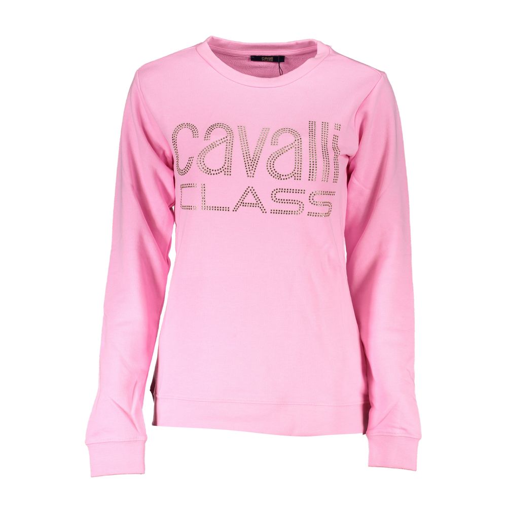 Pink Cotton Womens Sweatshirt