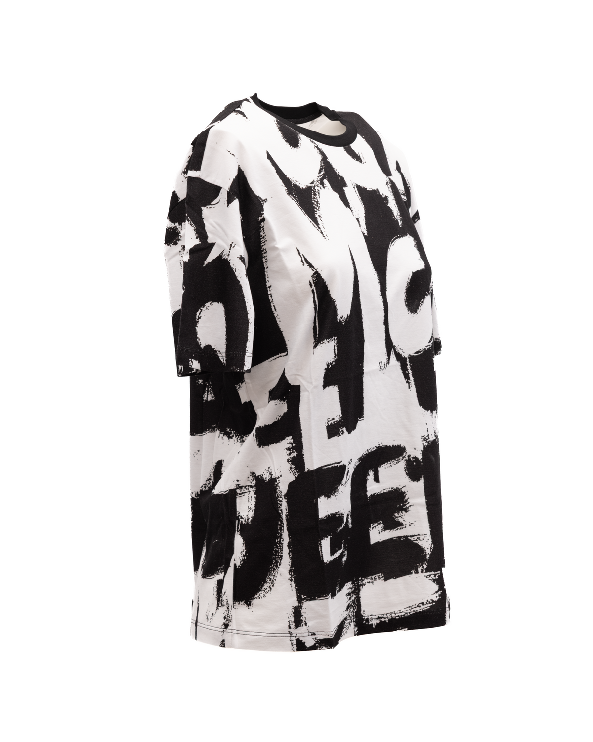 Black and White Cotton T-shirt