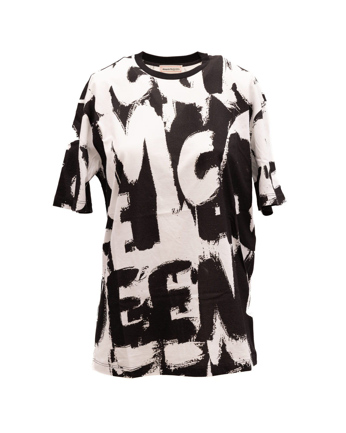Black and White Cotton T-shirt