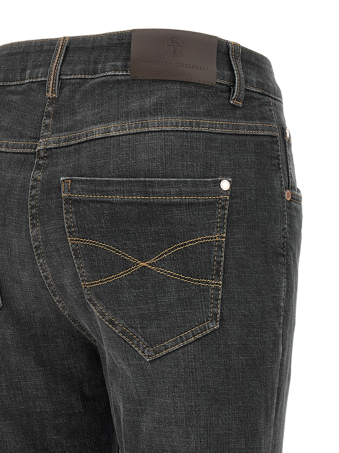 Gray Cotton Slim Fit Jeans