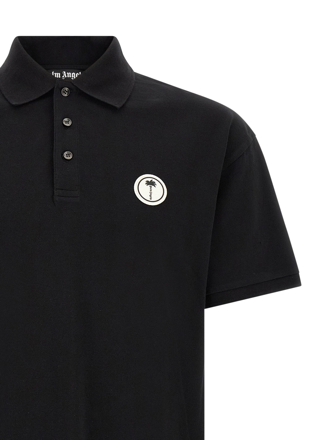 Black Cotton Polo Shirt
