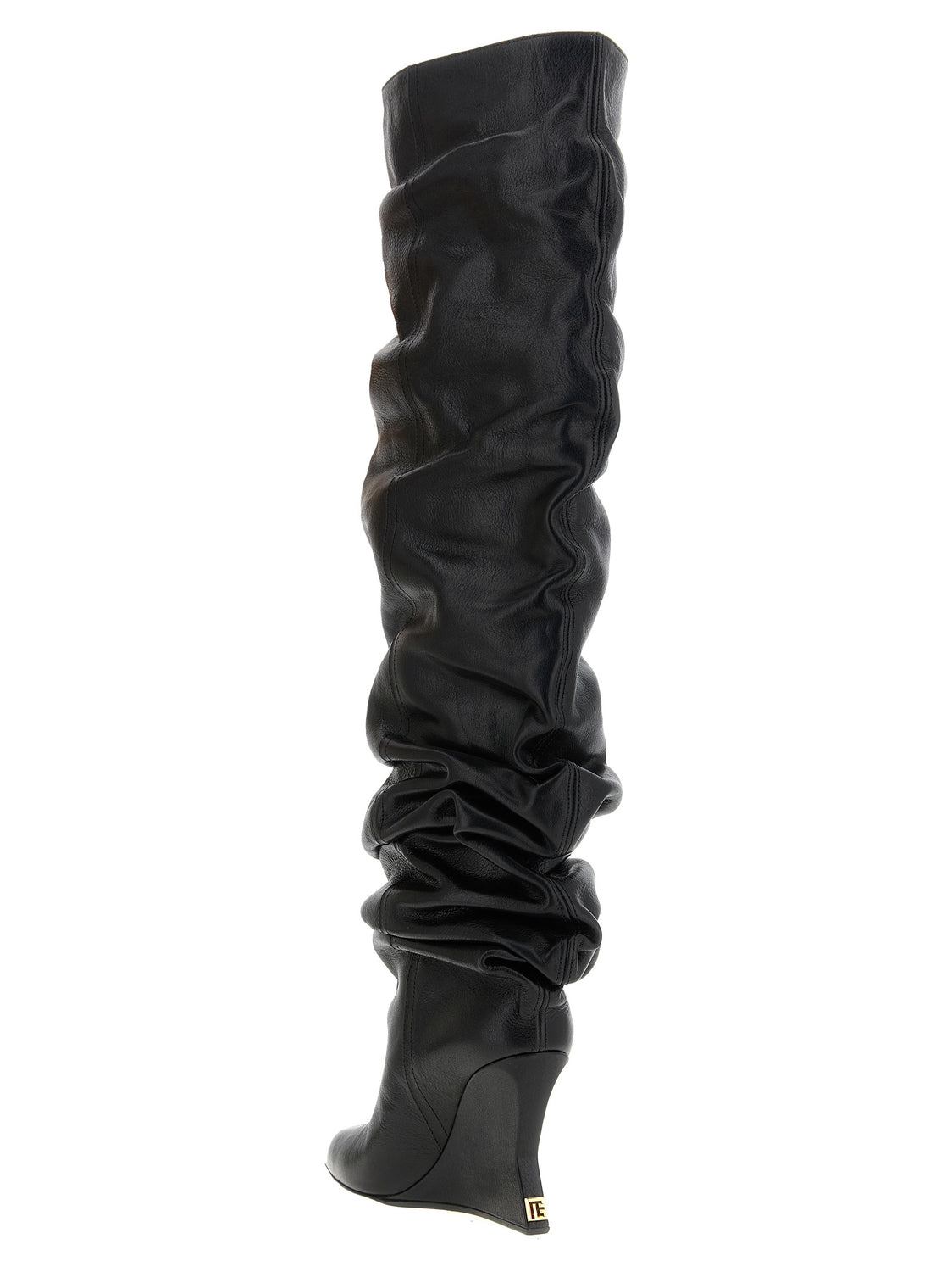 Black Calfskin Over The Knee