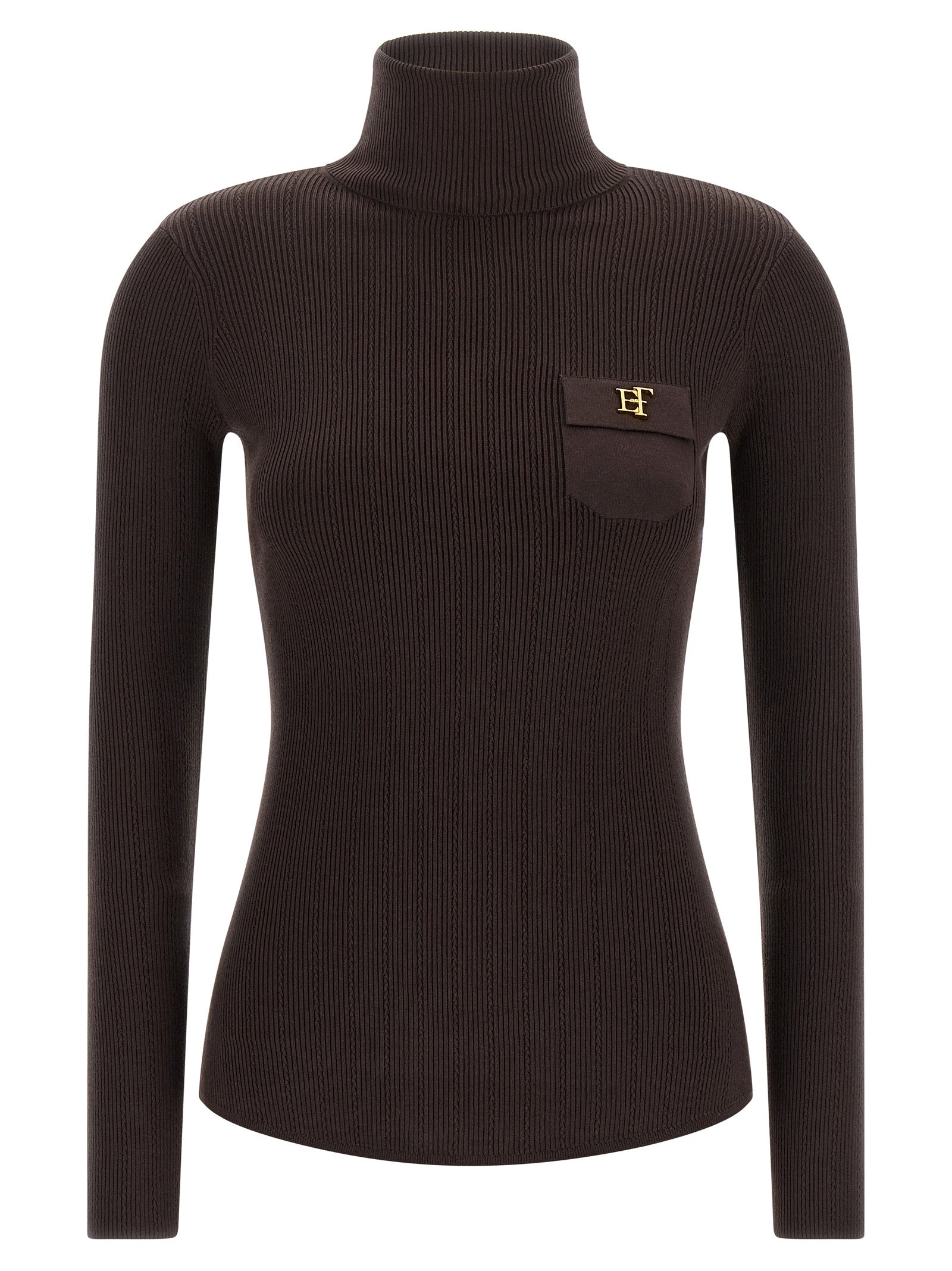 Brown Lycra Cardigan