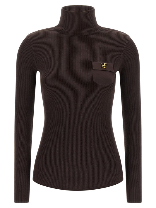 Brown Lycra Cardigan