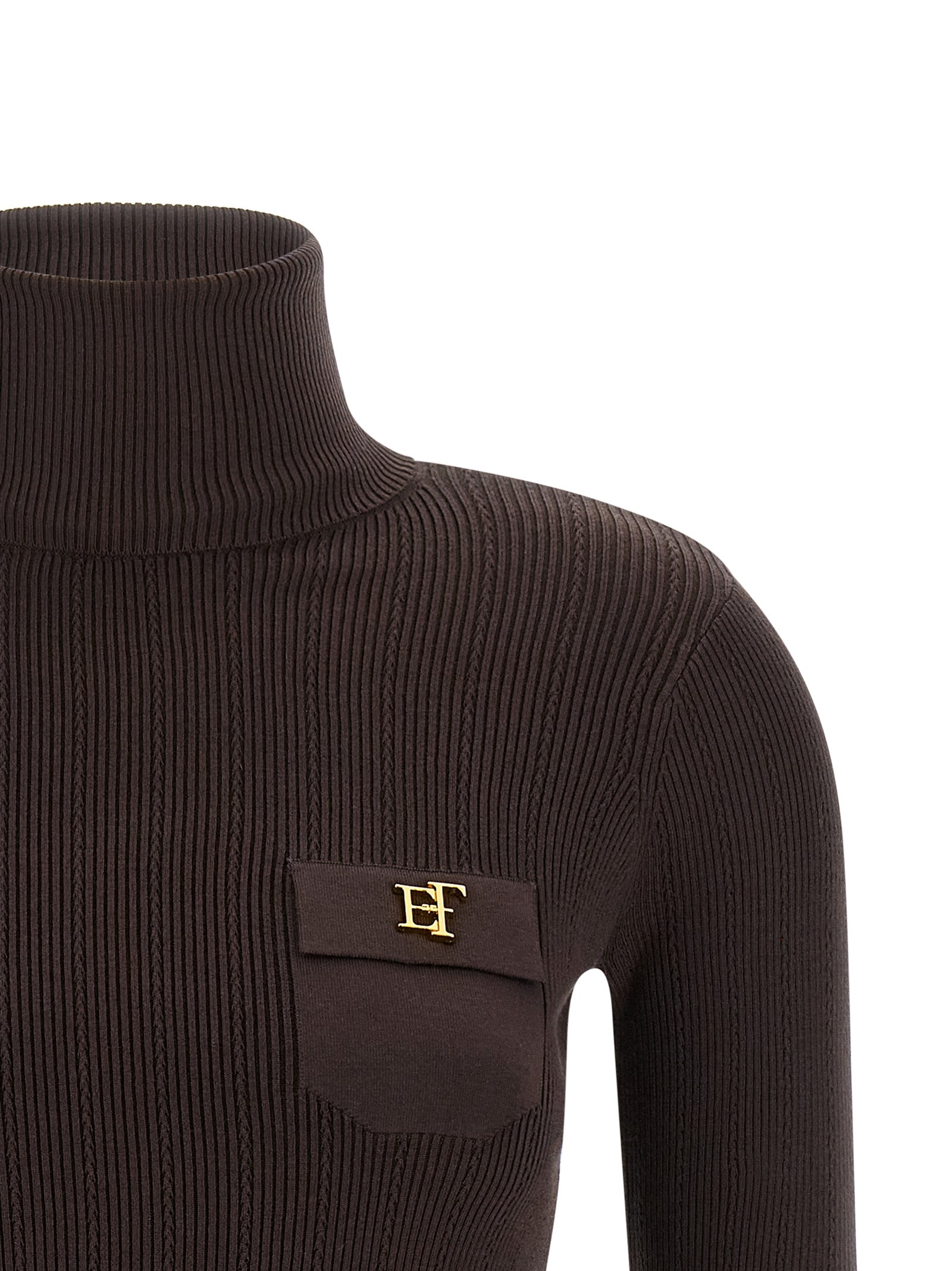 Brown Lycra Cardigan