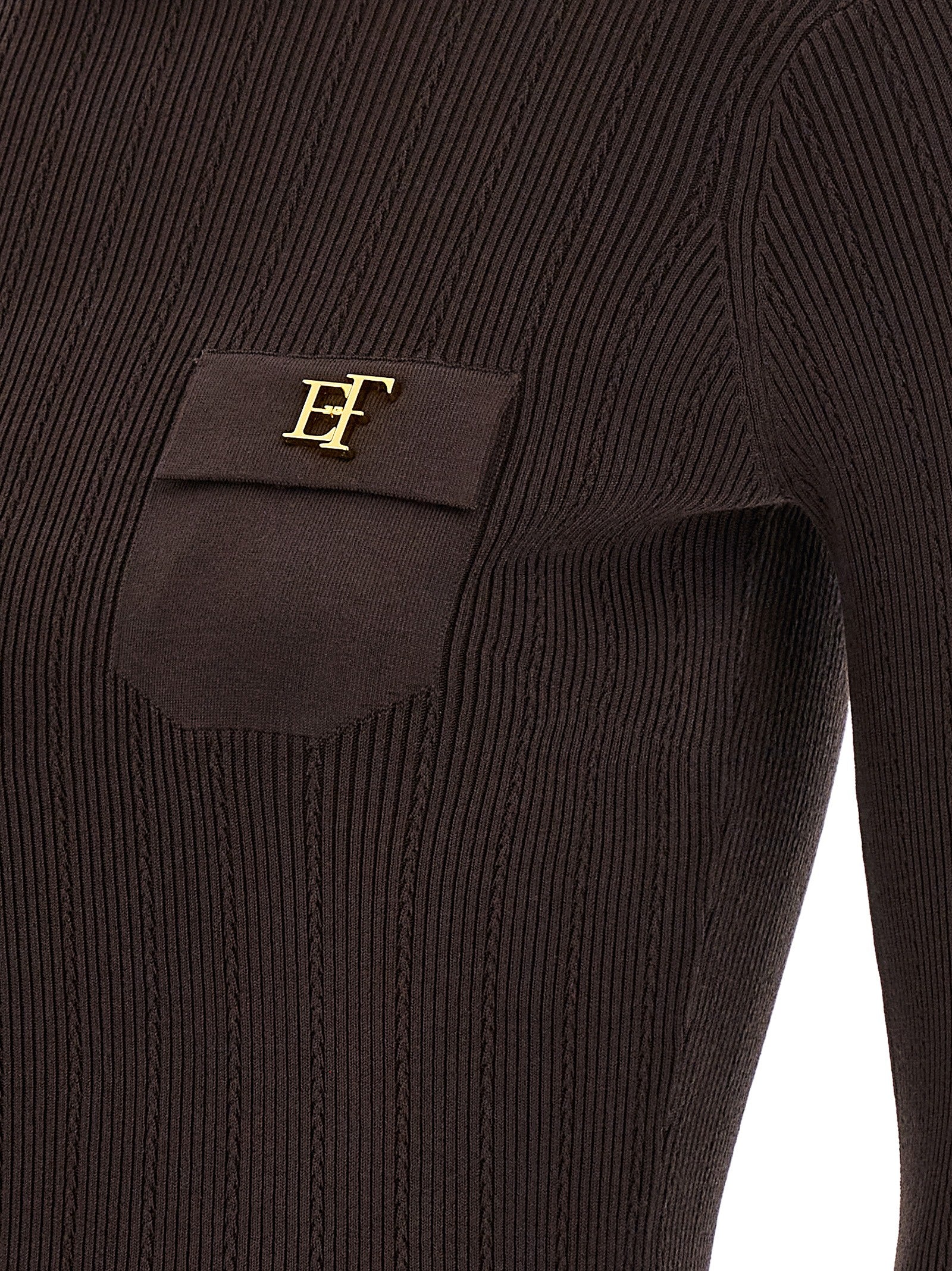 Brown Lycra Cardigan