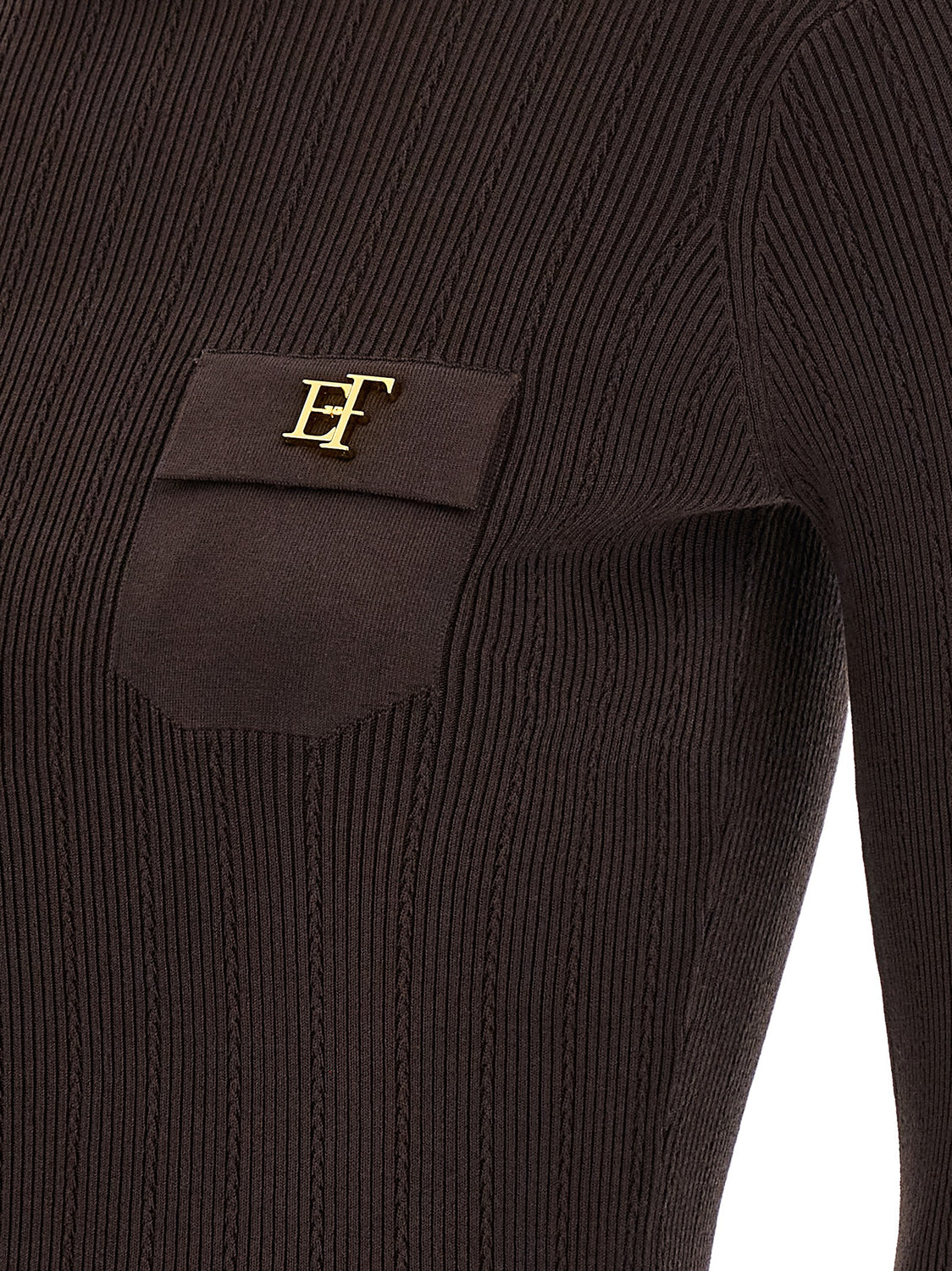Brown Lycra Cardigan
