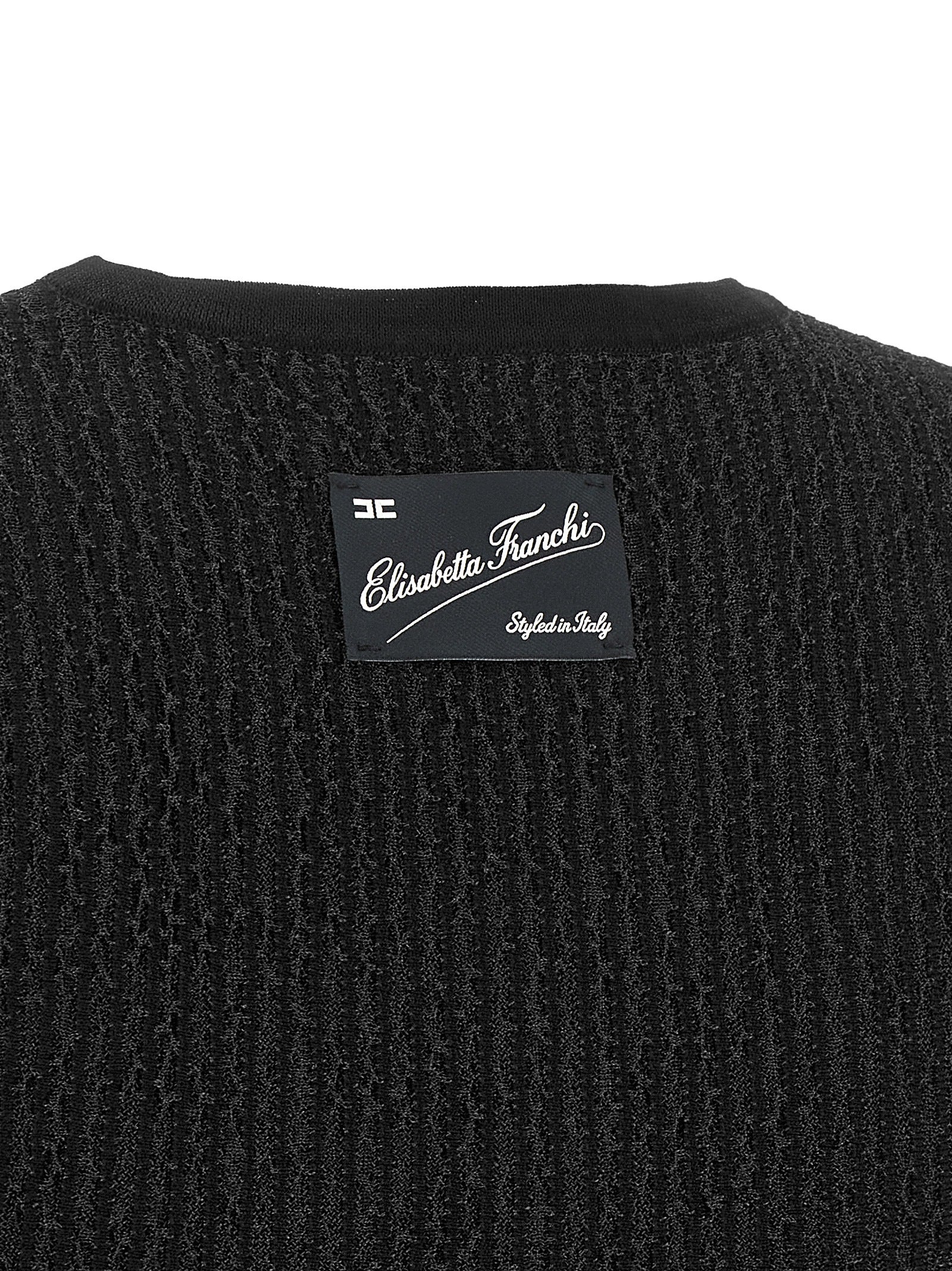 Black Viscose Sleeveles T-Shirt