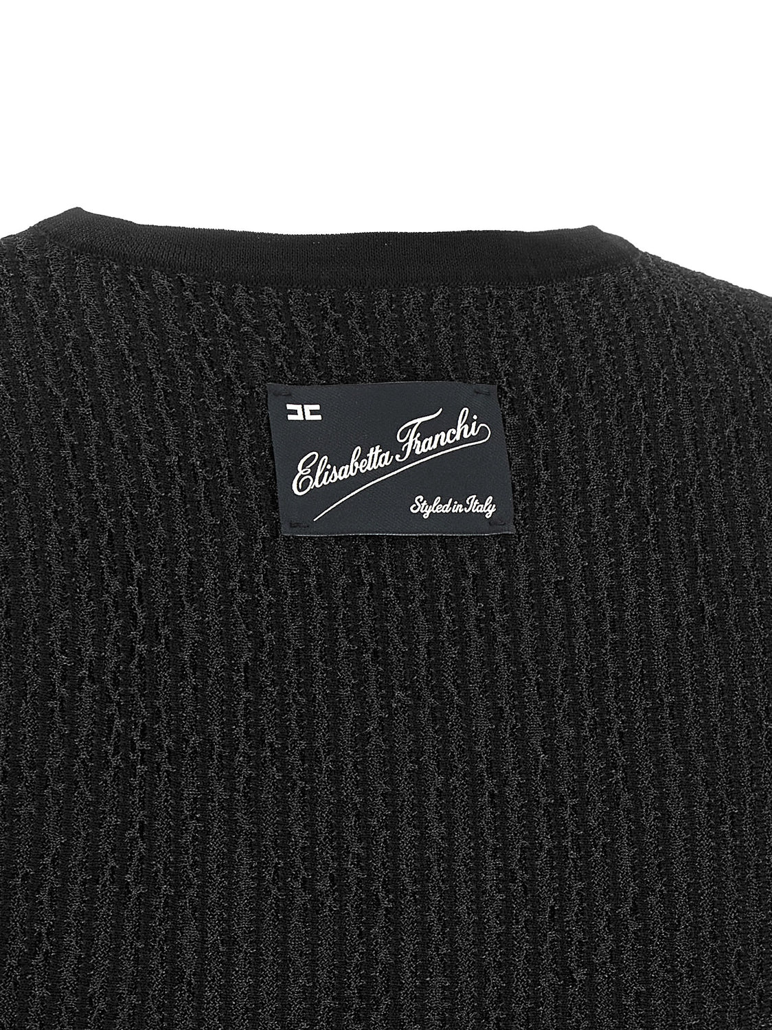 Black Viscose Sleeveles T-Shirt