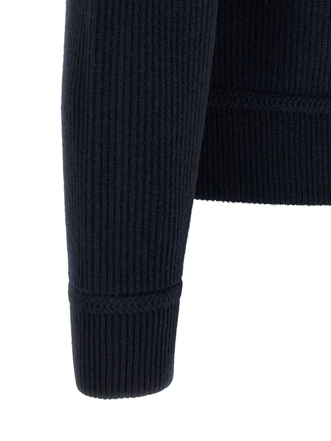 Blue Virgin Wool Full-Length Jacket