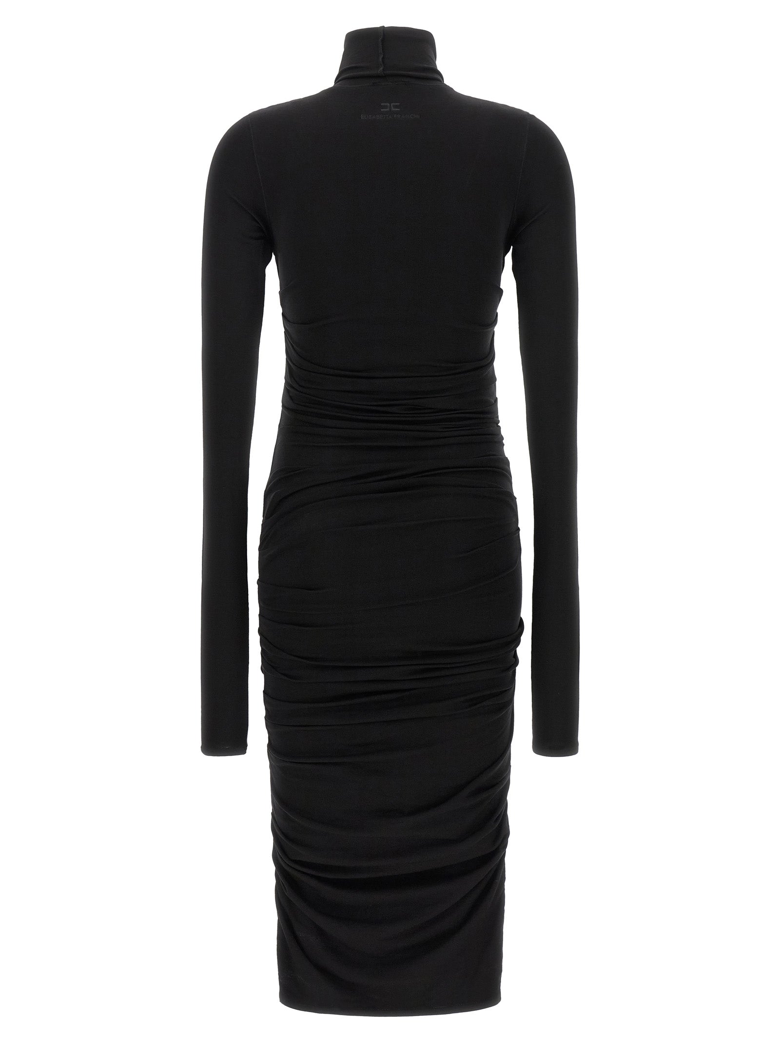 Black Lycra Midi Dress