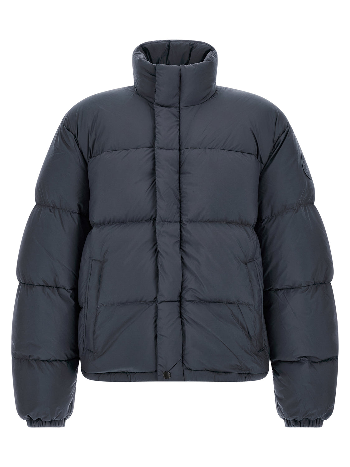 Gray Polyamide Full-Length Jacket