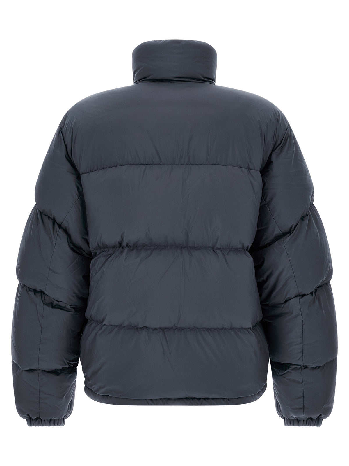Gray Polyamide Full-Length Jacket
