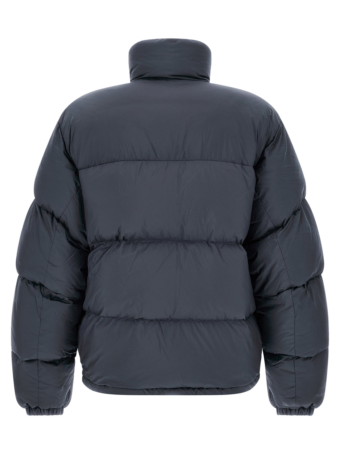 Gray Polyamide Full-Length Jacket
