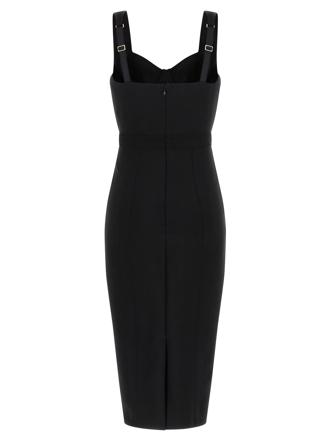 Black Polyamide Midi Dress