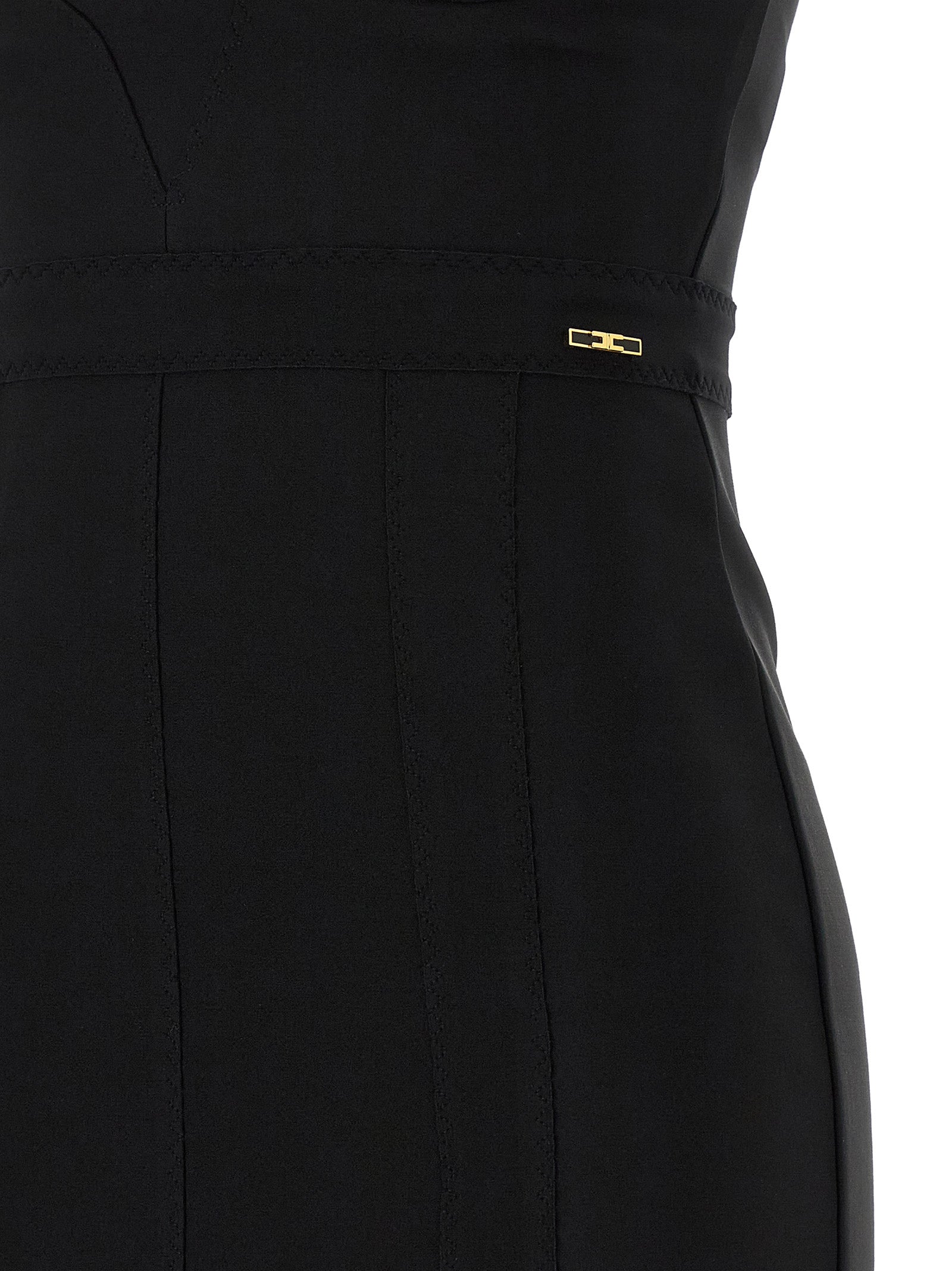 Black Polyamide Midi Dress