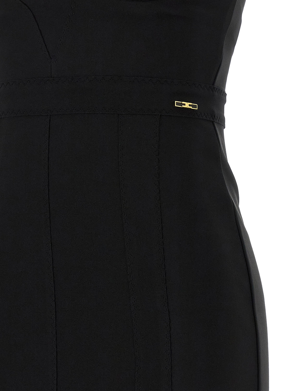 Black Polyamide Midi Dress