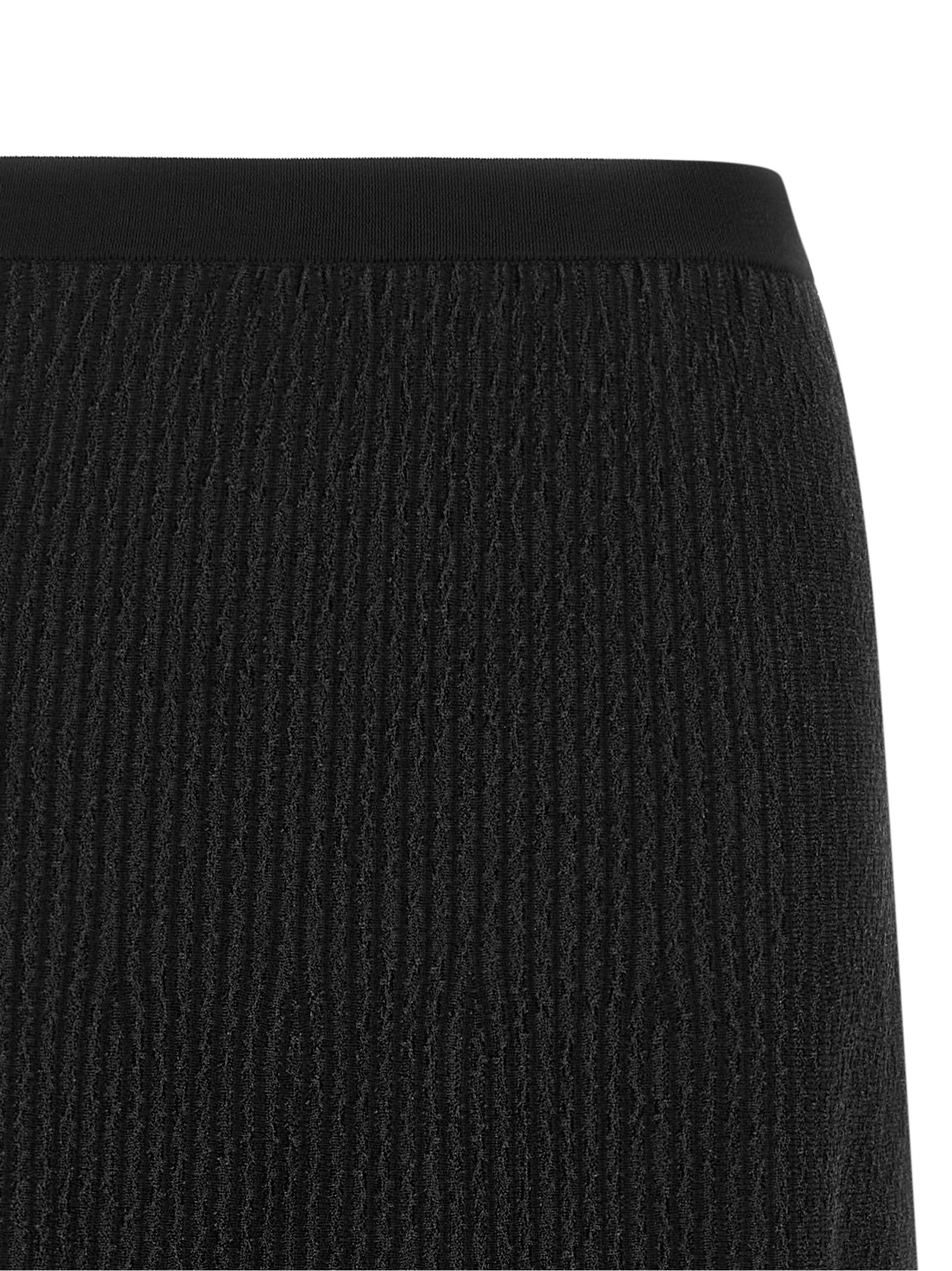 Black Viscose Midi Skirt