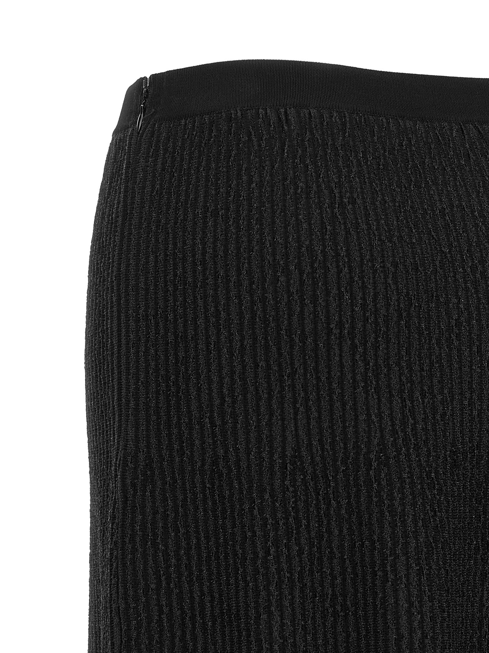 Black Viscose Midi Skirt
