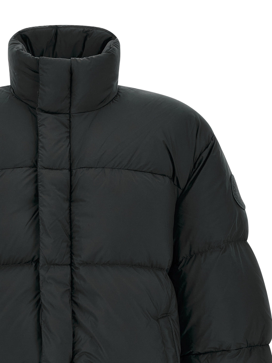 Black Polyamide Full-Length Jacket
