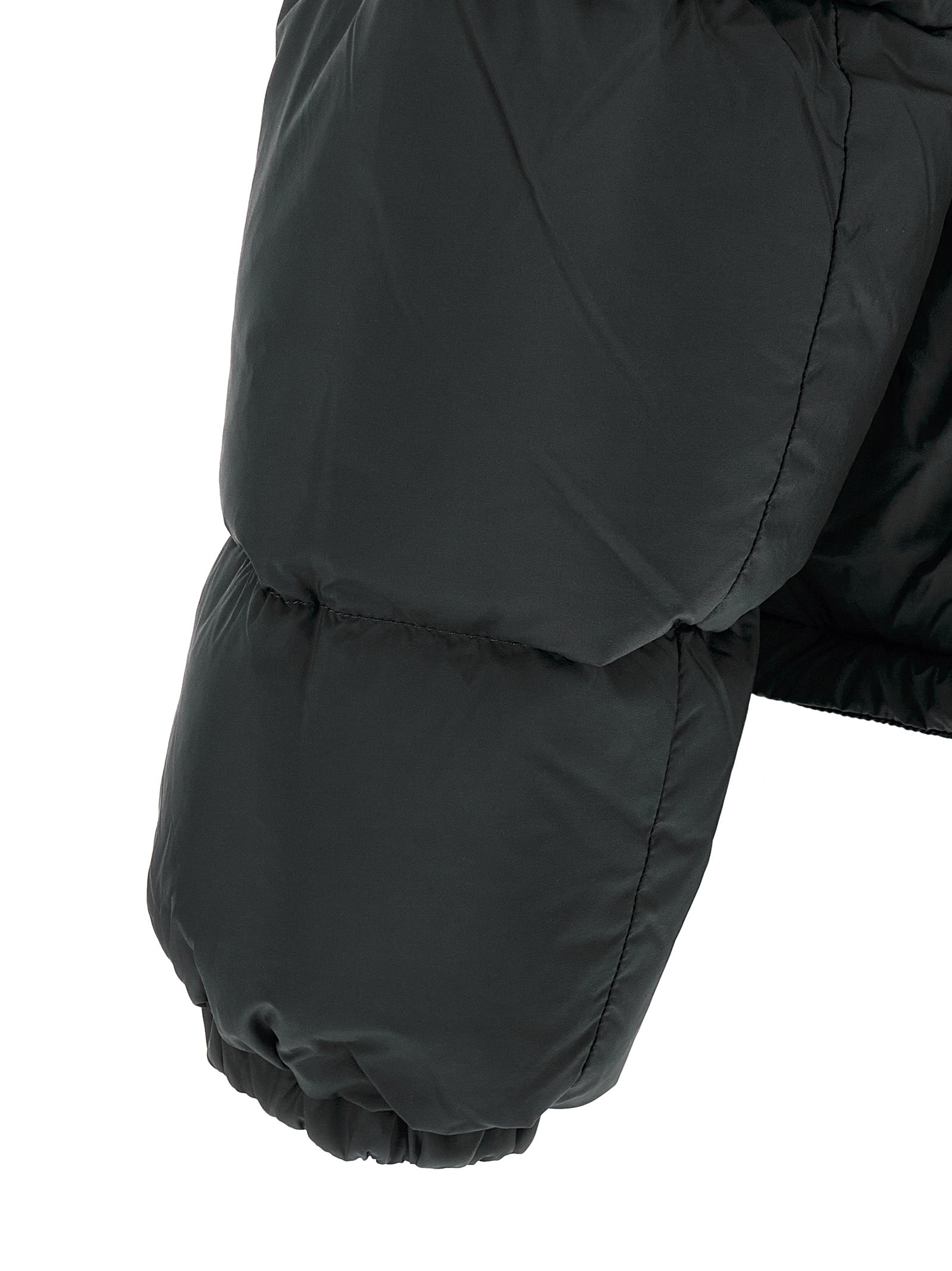 Black Polyamide Full-Length Jacket