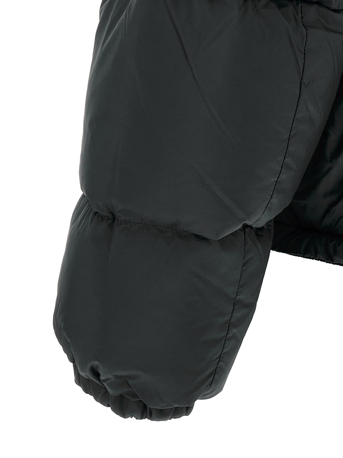 Black Polyamide Full-Length Jacket
