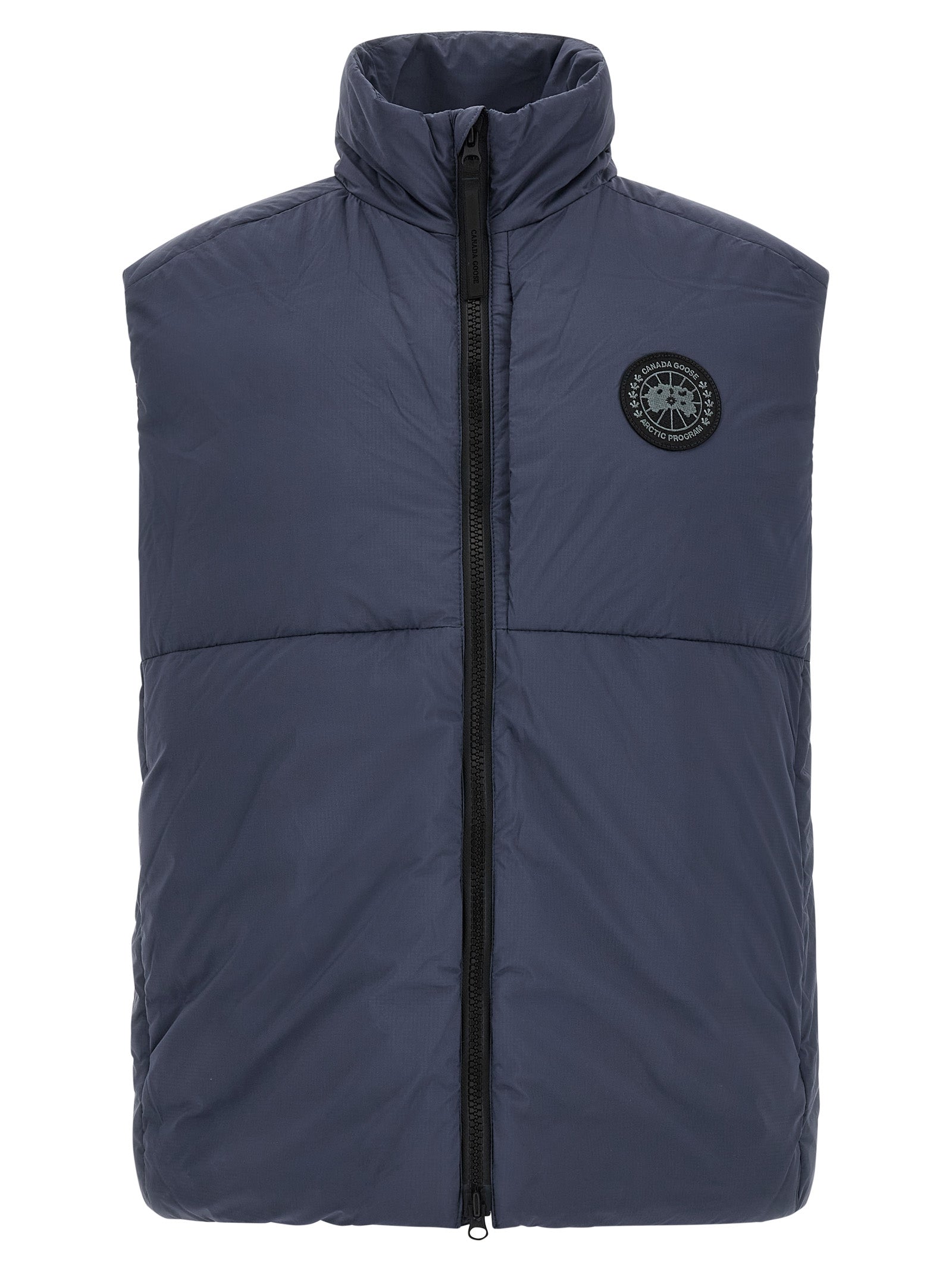 Blue Polyamide Sleeveless Jacket