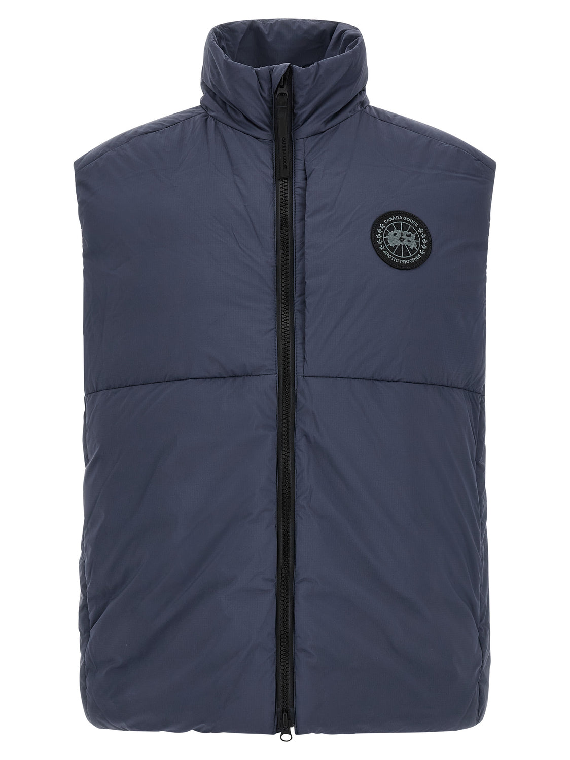 Blue Polyamide Sleeveless Jacket