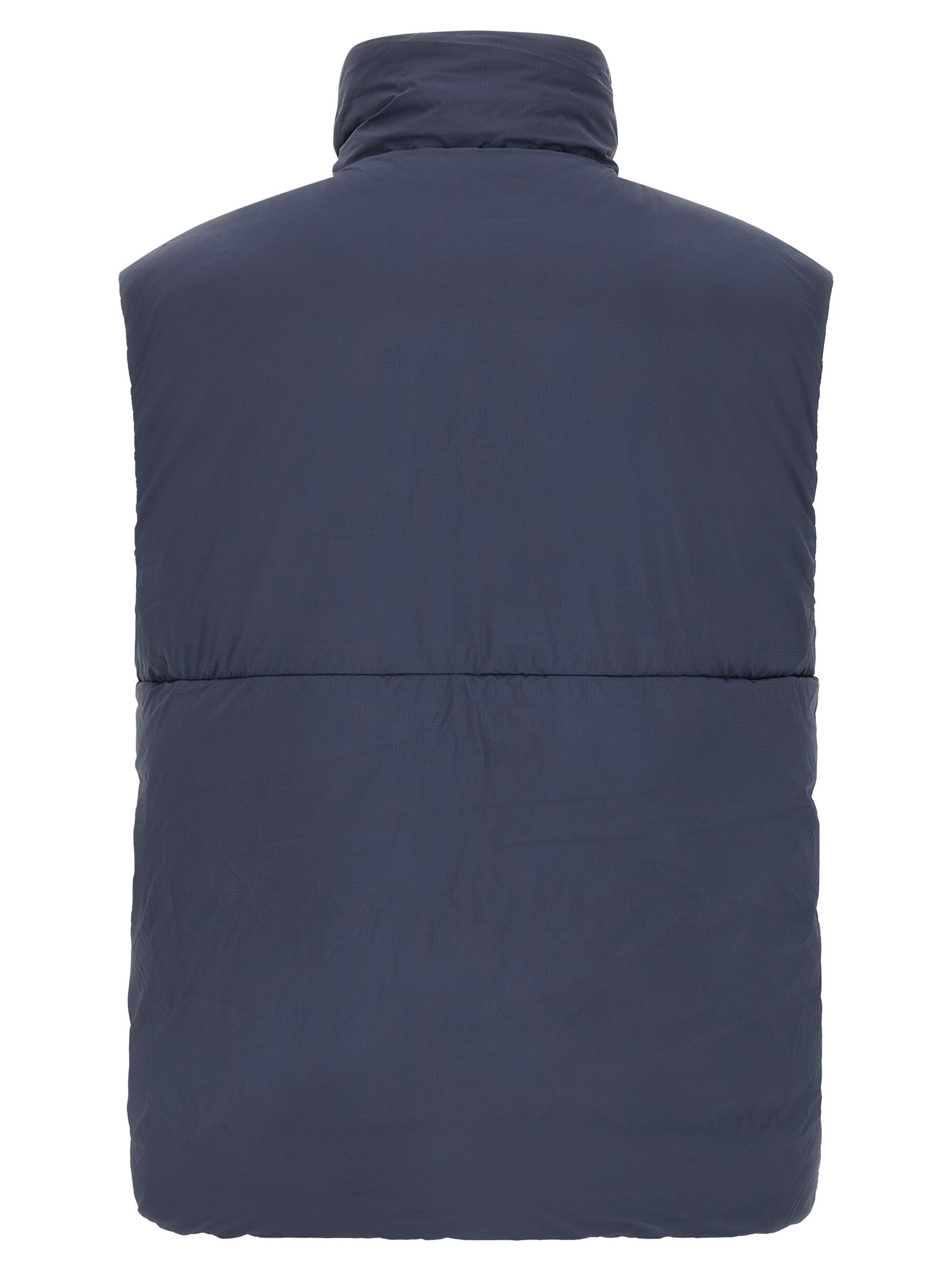 Blue Polyamide Sleeveless Jacket