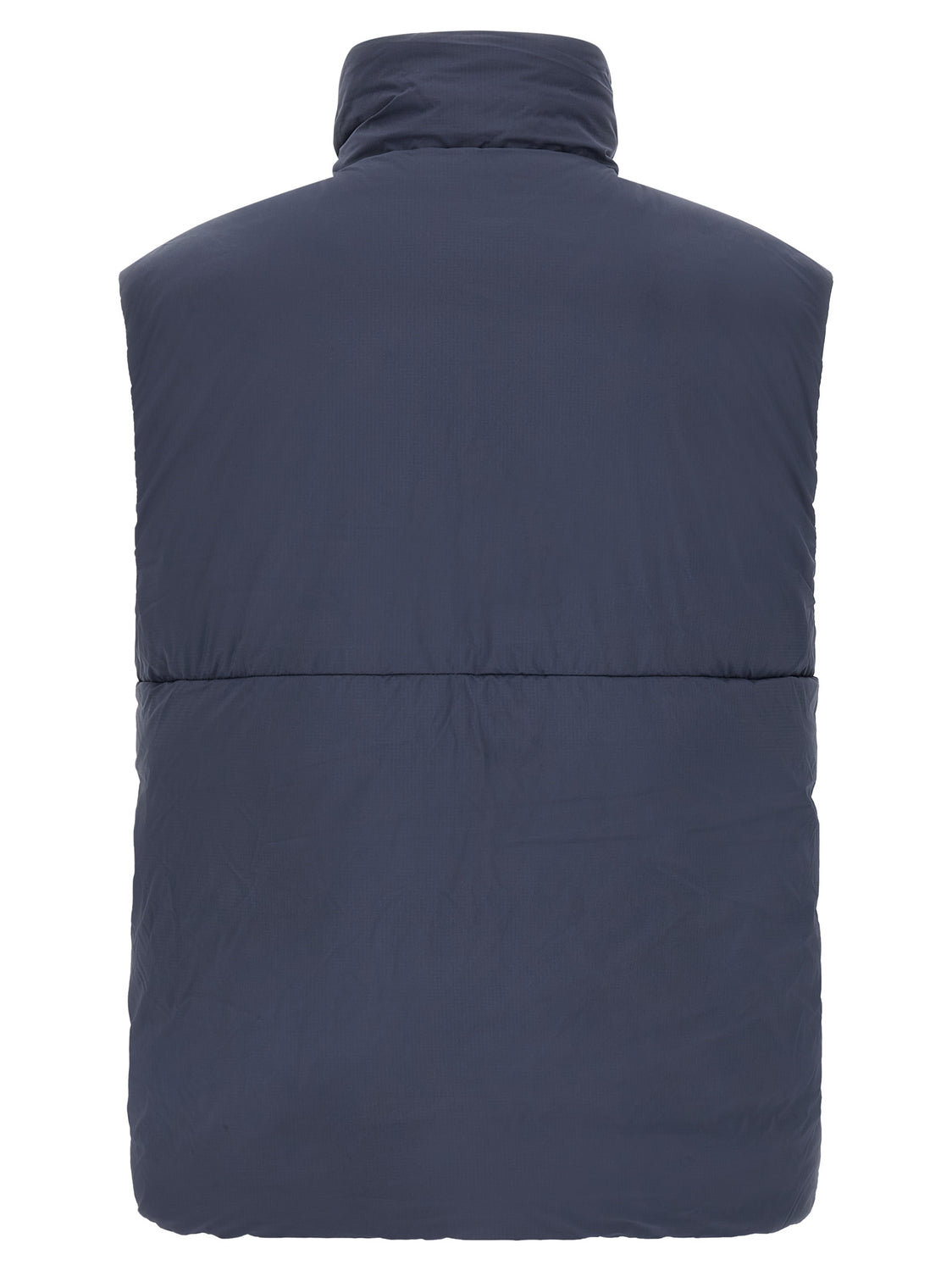 Blue Polyamide Sleeveless Jacket