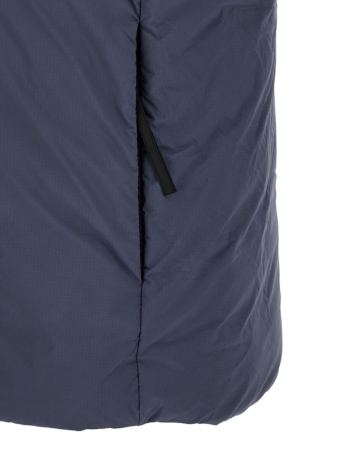 Blue Polyamide Sleeveless Jacket