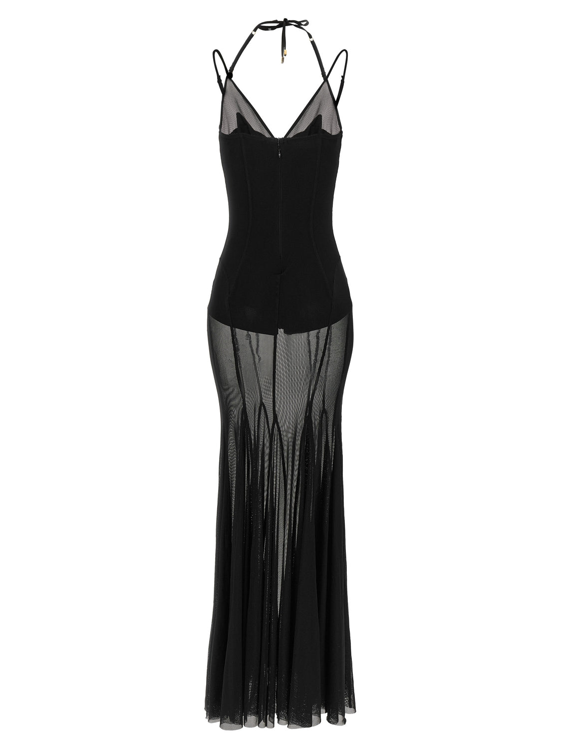 Black Polyamide Long Dress