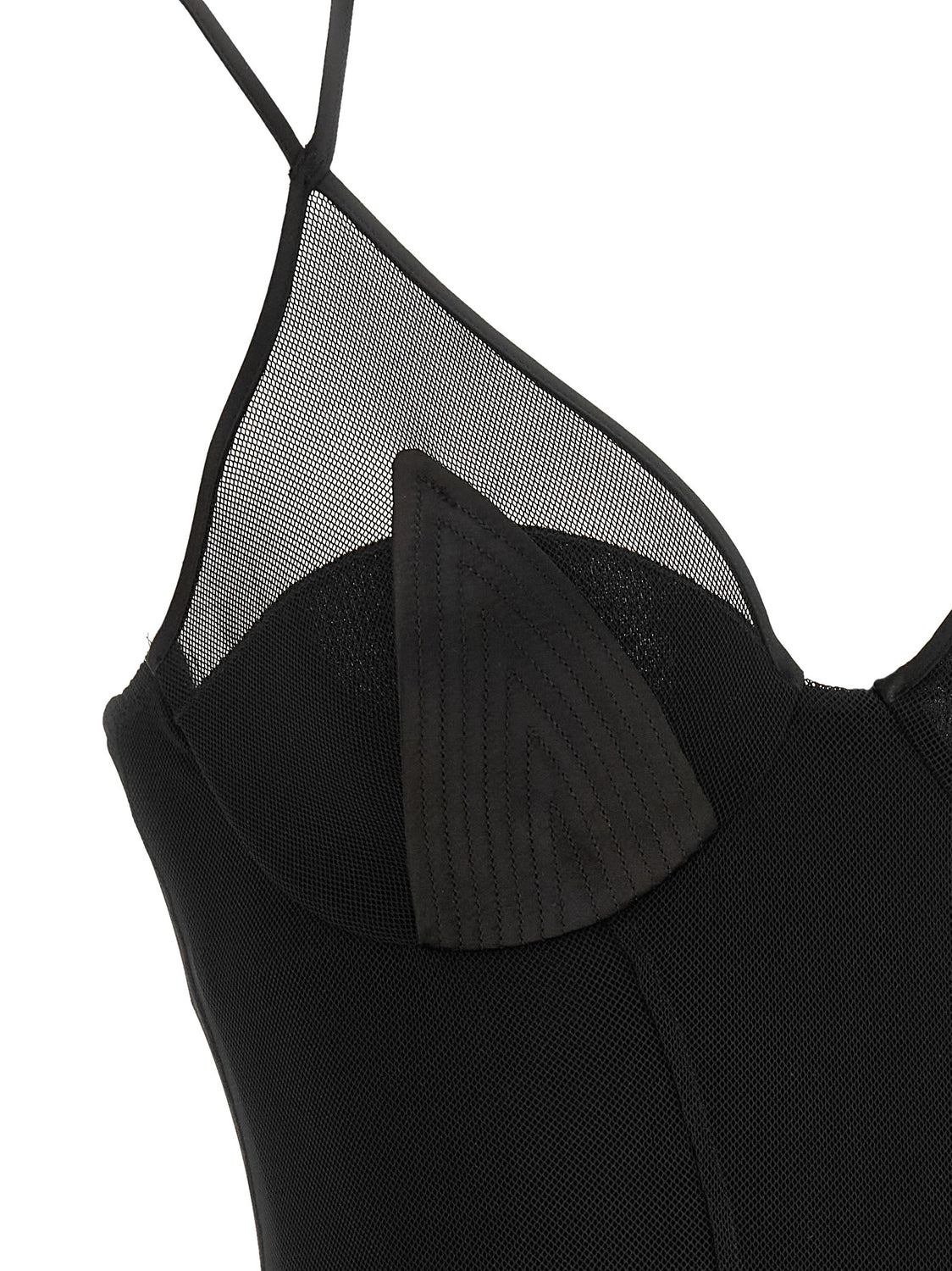 Black Polyamide Long Dress