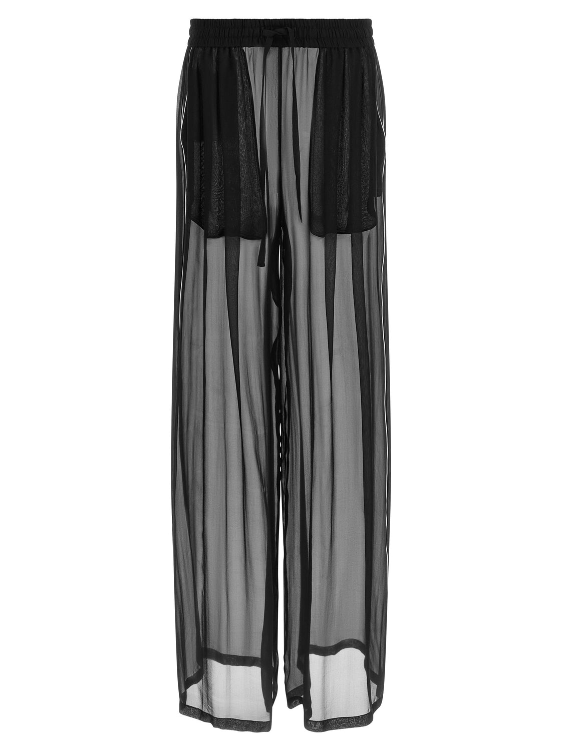 Black Silk Casual Pants