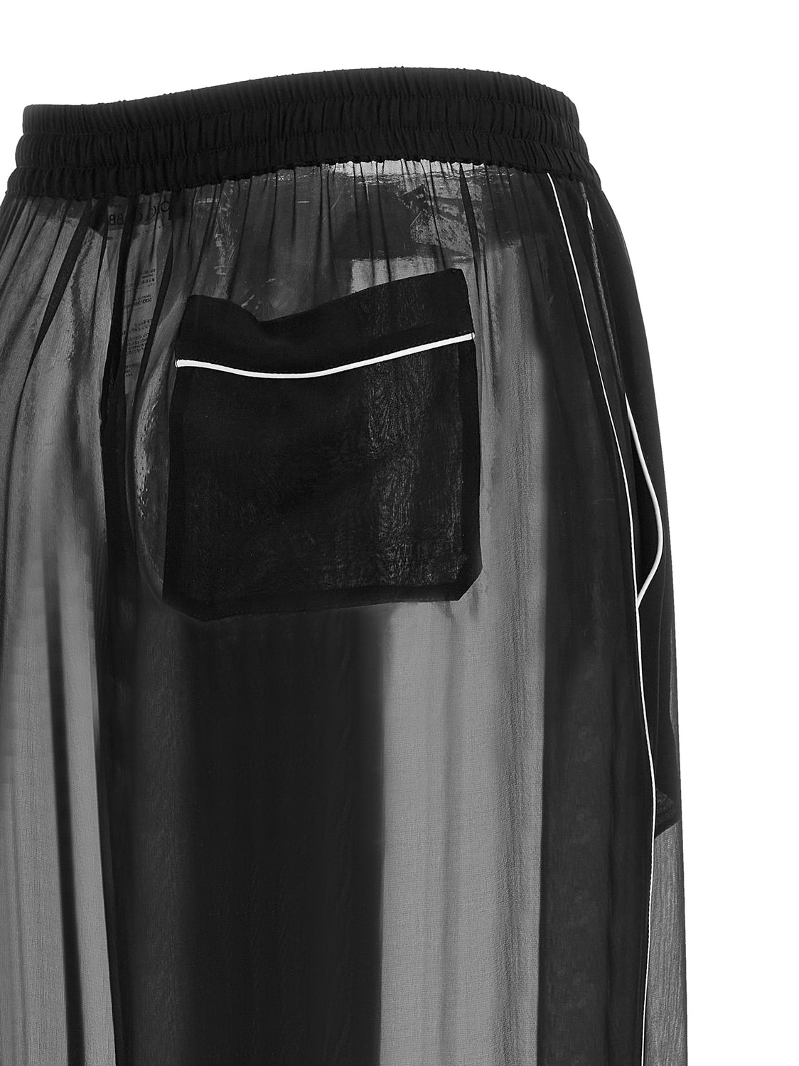 Black Silk Casual Pants