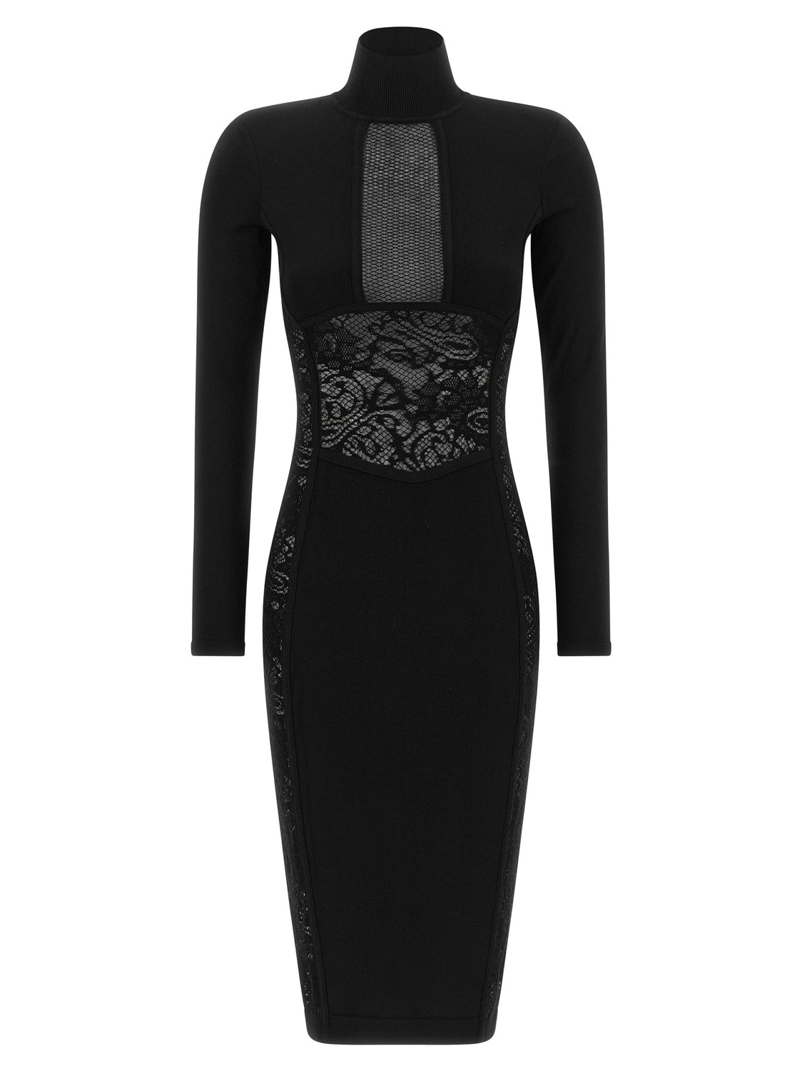 Black Viscose Midi Dress