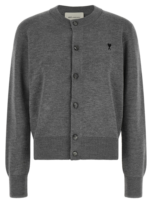 Gray Wool Cardigan